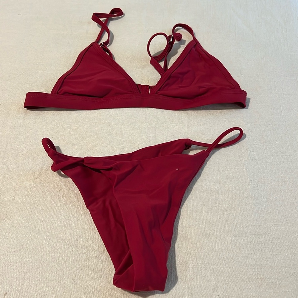 Red bikini, size small